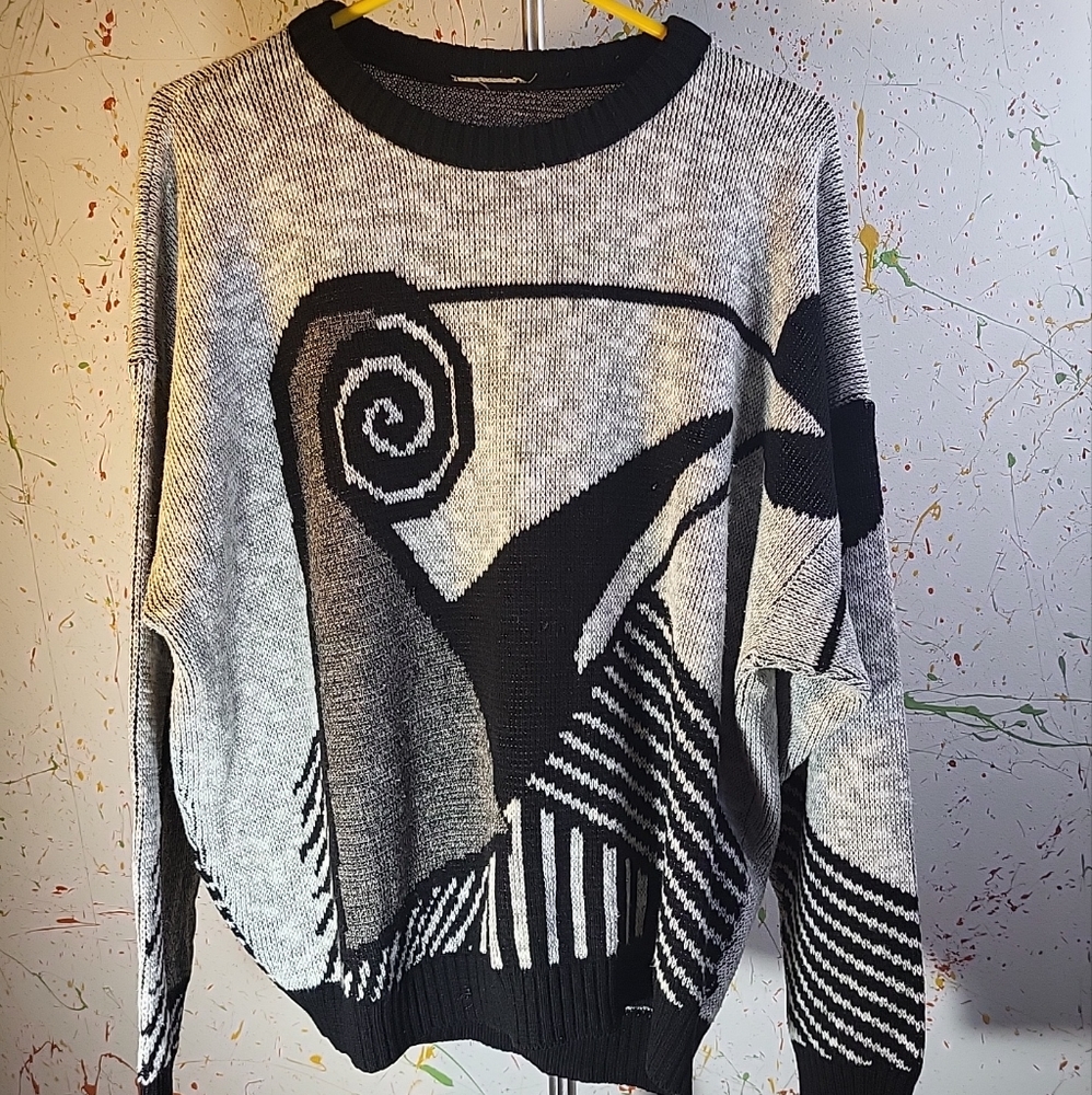 vintage 80s 90s knit sweater men Size L